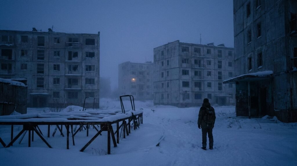 В колымской тайге стоит город-призрак, брошенный вместе со всей мебелью и книгами